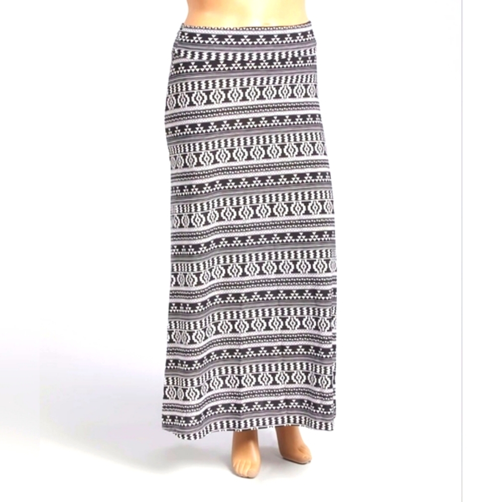 (M)🎀LuLaRoe🎀 Aztec Boho Olivia Maxi Skirt High-low Yoga Style🧘‍♀️ W15.5"×L40